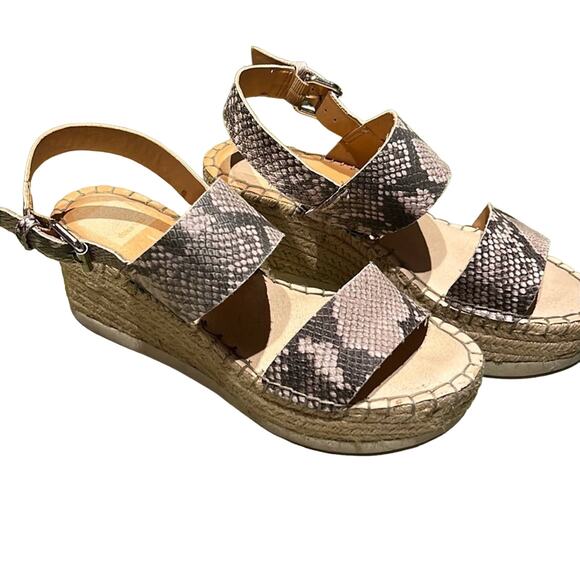 Dolce Vita snake print espadrille wedges Size 8 - Picture 1 of 6